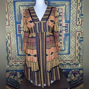 BCBGeneration Womens Dress Black Orange Brown Size 2 NWT